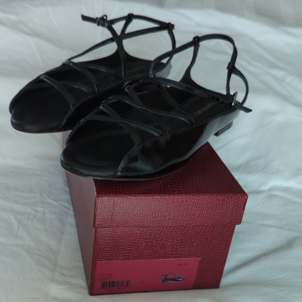 Tamara Mellon Black Strappy Sandals